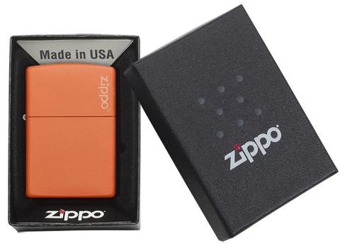ZIPPO ORANGE MÂT AVEC LOGO ZIPPO – Image 4